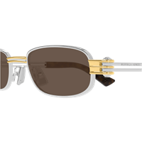 Napoli - Corso Giuseppe Garibaldi 197 - Occhiali da sole Bottega Veneta BV1381S001-SILVER-SILVER-BROWN50 - BV1381S001-SILVER-SILVER-BROWN50